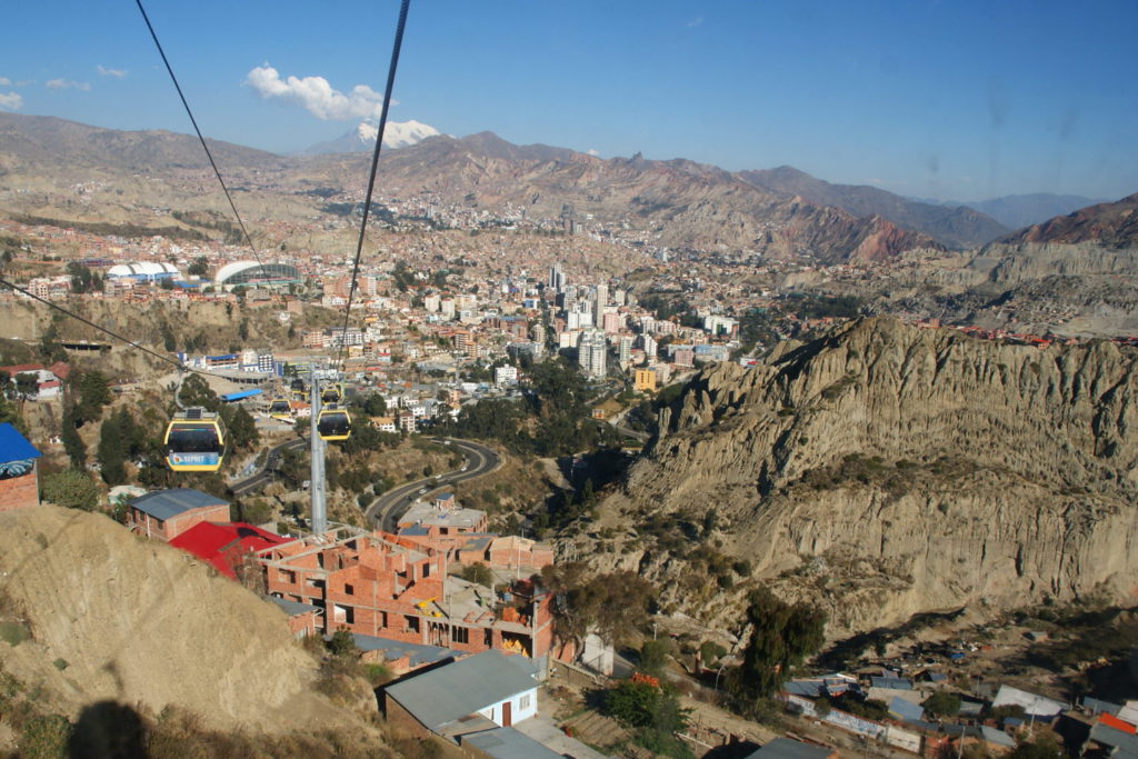 La Paz, Bolivien, im Tal des Rio Choqueyapu